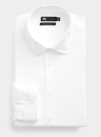 White Oxford shirt Modern fit, Le 31