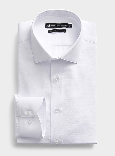 Check jacquard shirt Modern fit <b>Innovation collection</b>