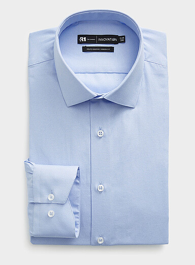 Check jacquard shirt Modern fit <b>Innovation collection</b>