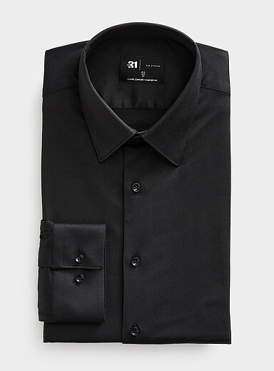 Le 31: La chemise l&eacute;g&egrave;re extensible <b>Coupe confort</b> Blanc pour homme