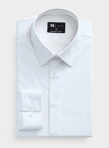 Le 31: La chemise l&eacute;g&egrave;re extensible <b>Coupe confort</b> Bleu p&acirc;le - Bleu ciel pour homme