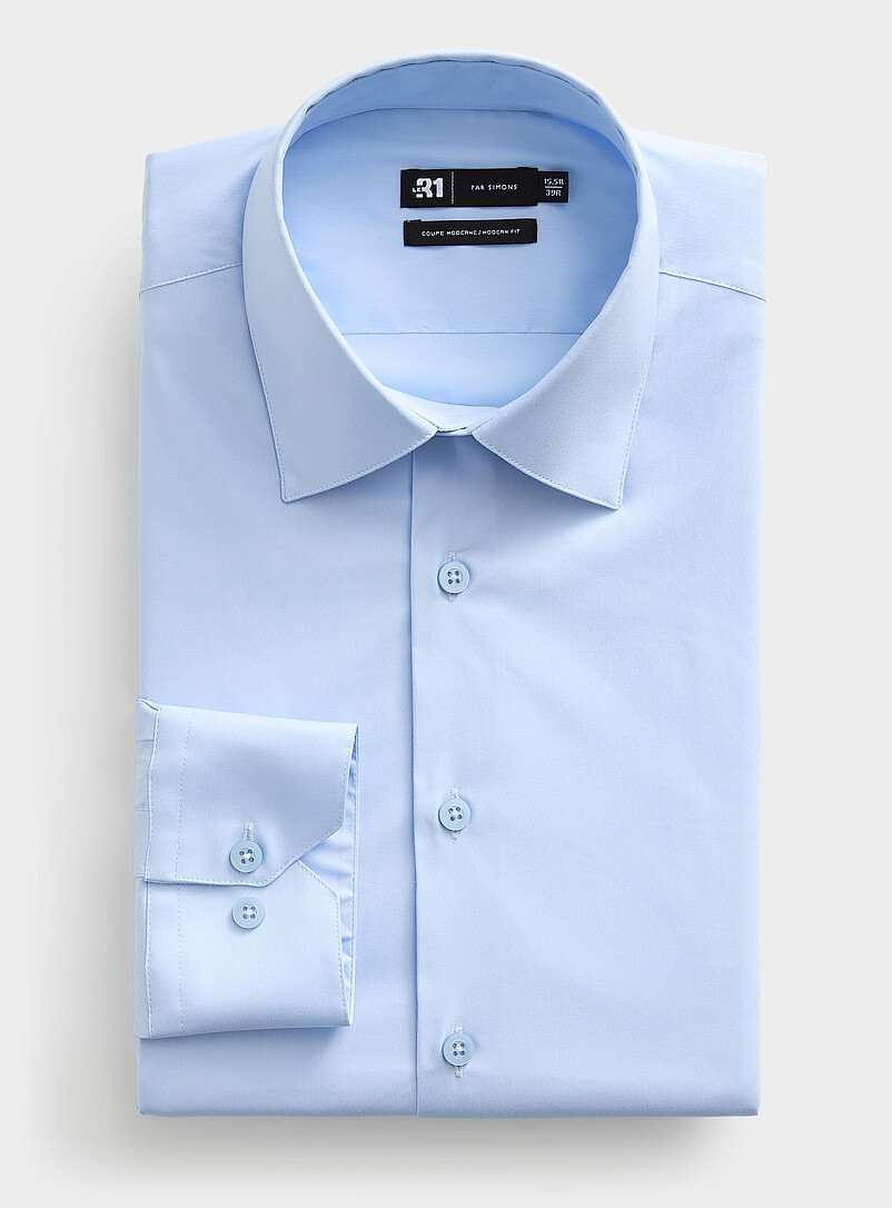 Chemise Homme DEMEANOR Stretch - Coupe Ajustée - Manches Longues - Infroissable - Business/Casual