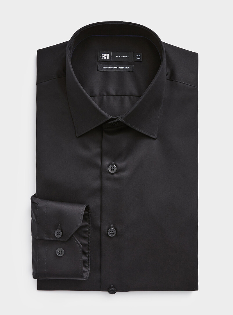 Non-iron satiny cotton shirt Modern fit product image (primary)