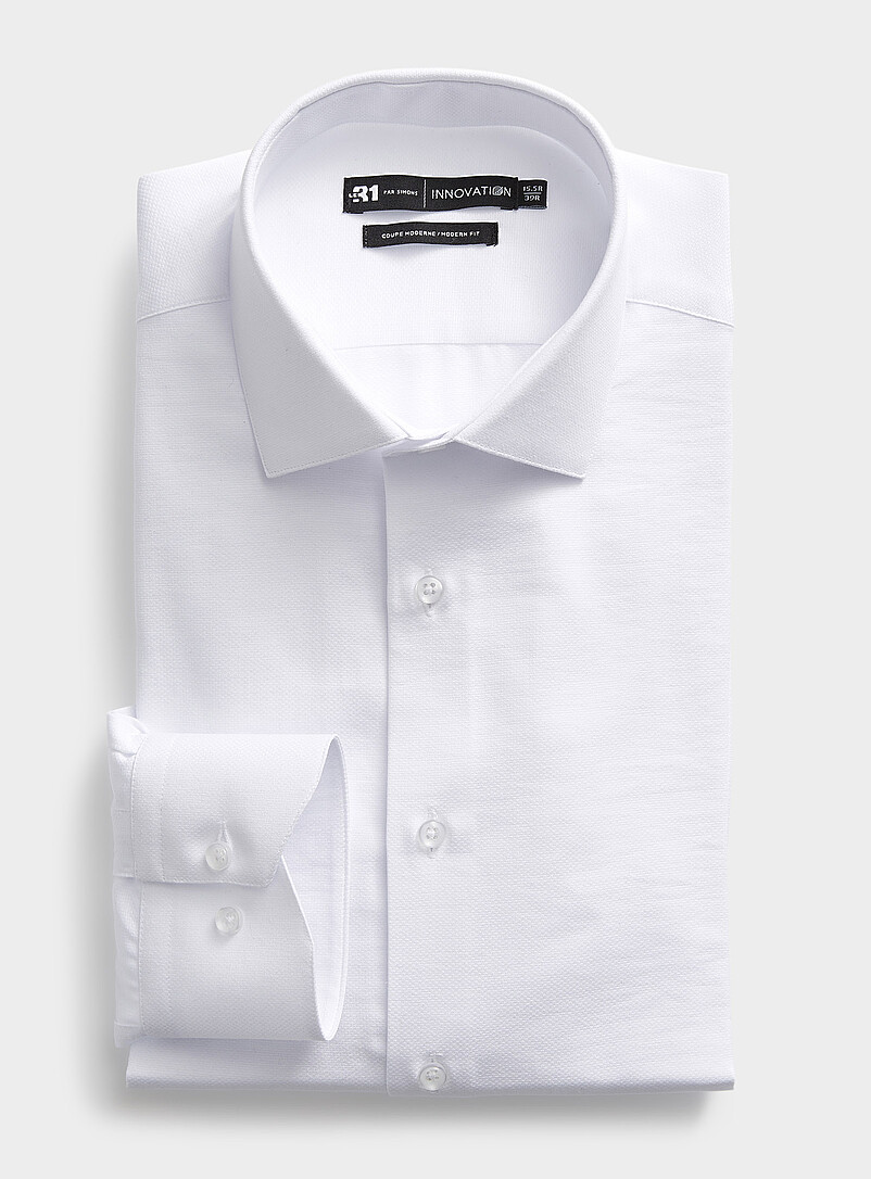 Check Jacquard Shirt Modern Fit Innovation Collection