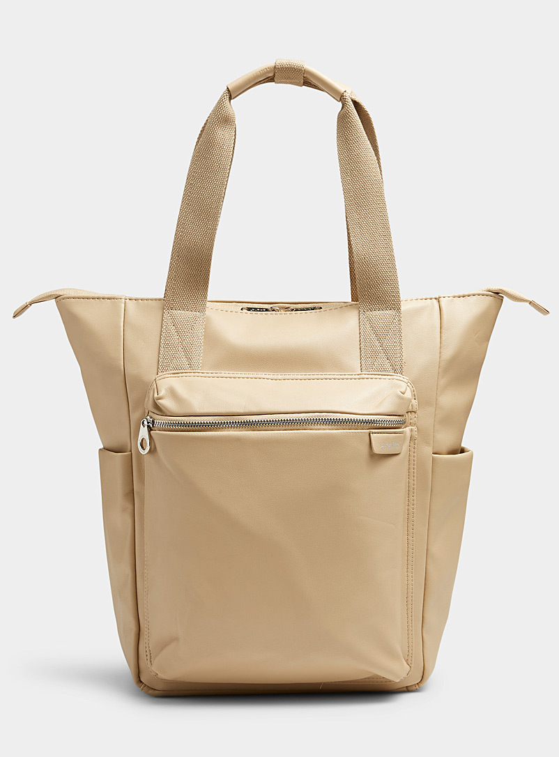 Anello: Le sac à dos recyclé multipoche Beige crème pour femme