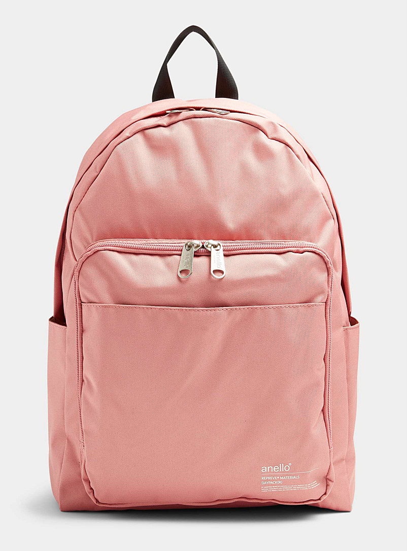 Anello Dusky Pink Multi-pocket recycled backpack for women