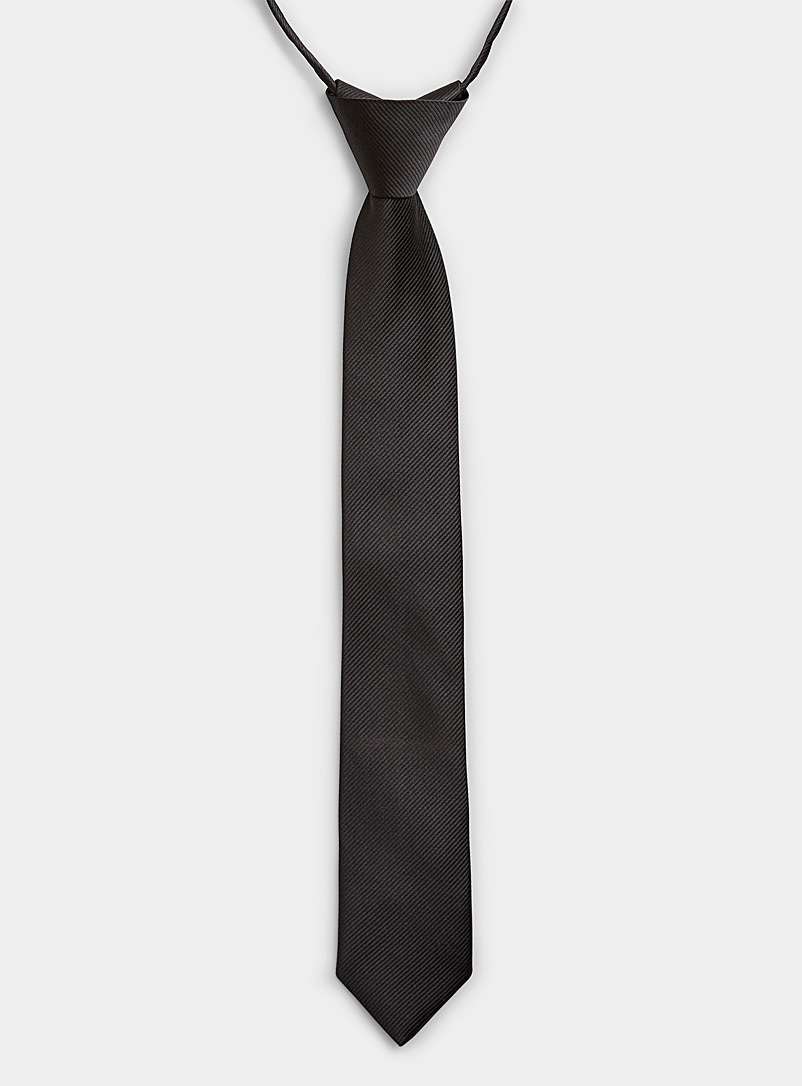 Simons Black Pre-tied black tie for women