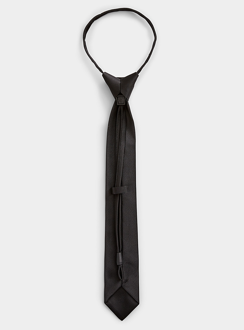 Simons Black Pre-tied black tie for women
