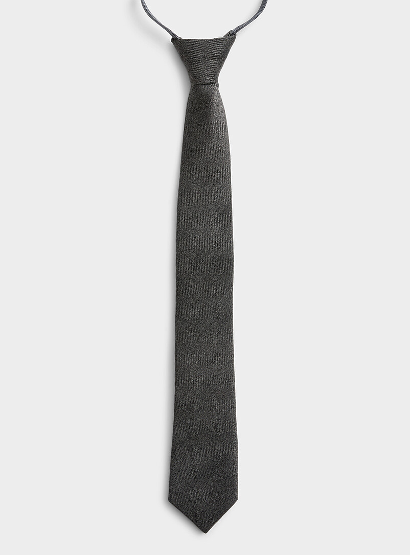Simons Black Pre-tied black tie for women