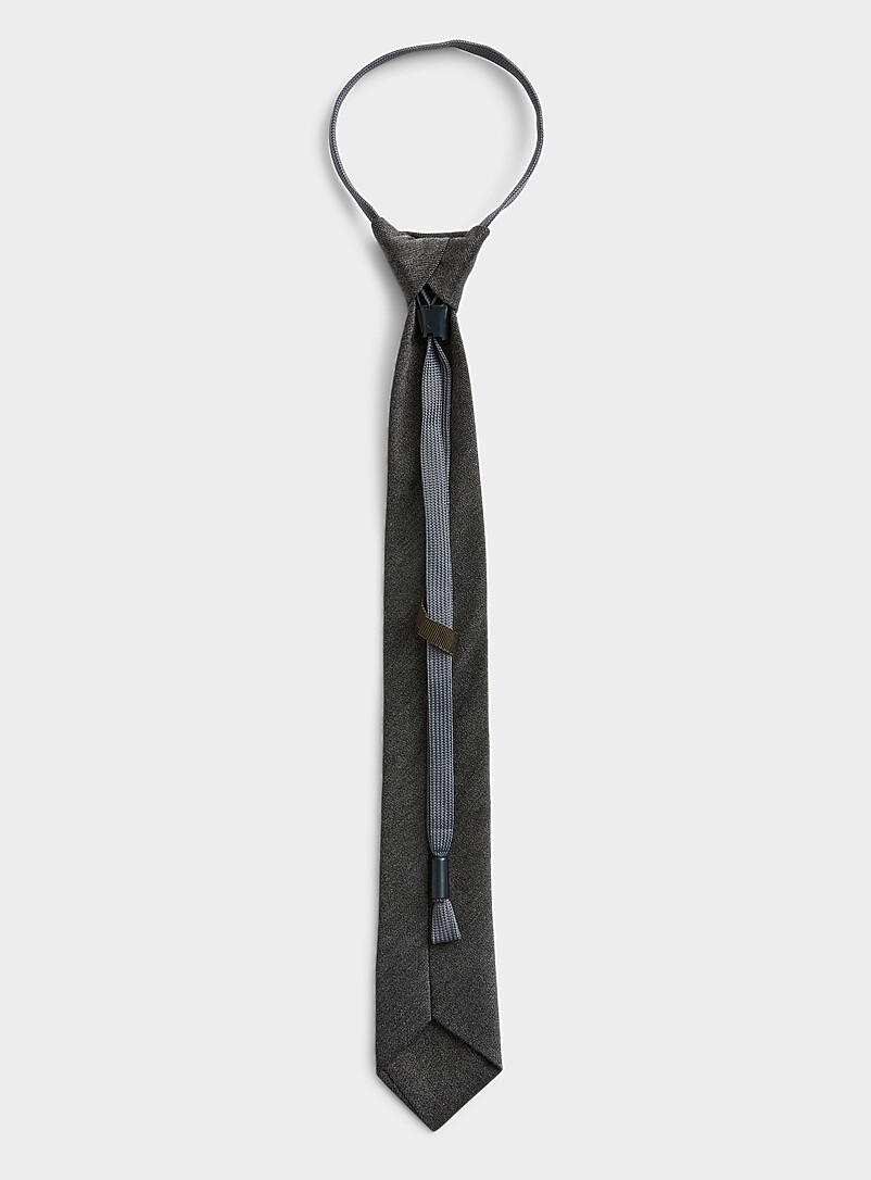 Simons Black Pre-tied black tie for women