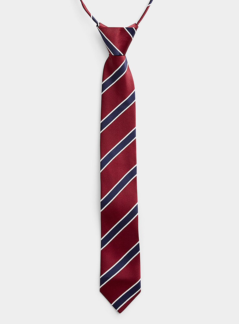 Simons Patterned Red College uniform tie for women