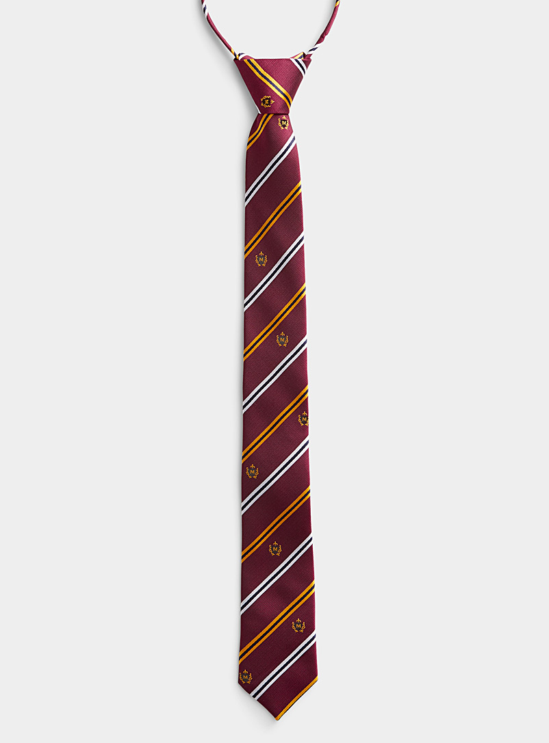 Simons: La cravate uniforme collégial Rouge foncé-vin-rubis pour femme