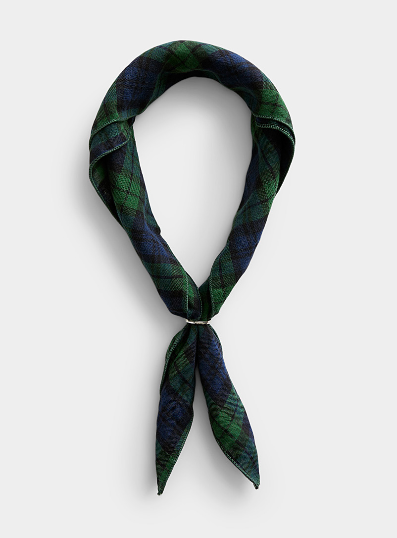 Le 31: Le foulard tartan Vert pour homme