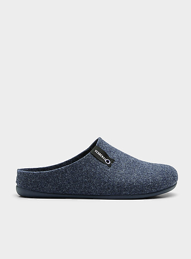 Verbenas Navy/Midnight Blue Eagle Fieltro mule slippers Men for men