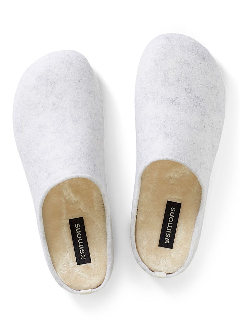 wool mule slippers