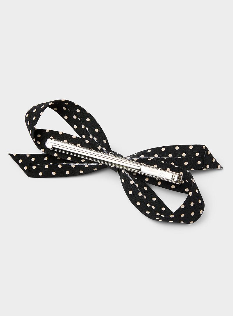 Polka dot bow barrette product image 2