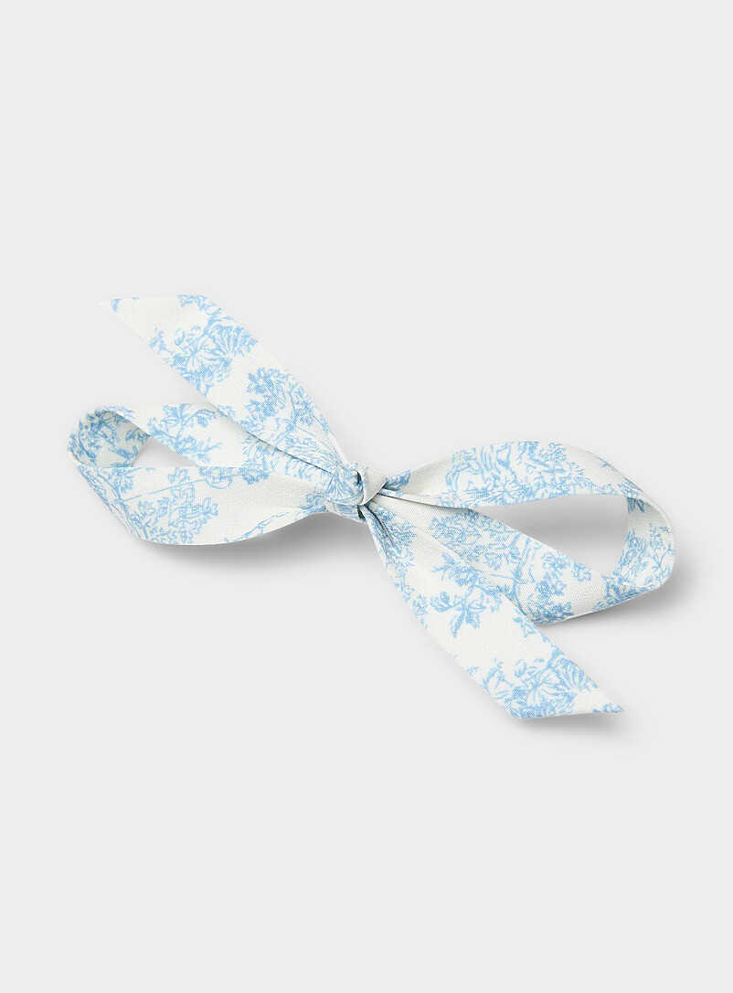Toile de Jouy bow barrette product image (primary)
