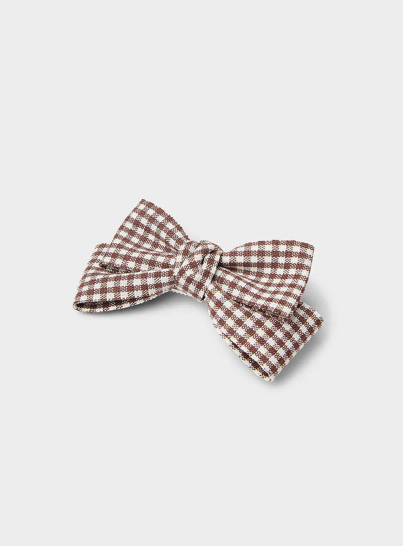Gingham bow barrette product image (primary)