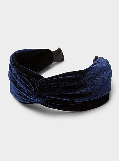 Knotted velvet headband