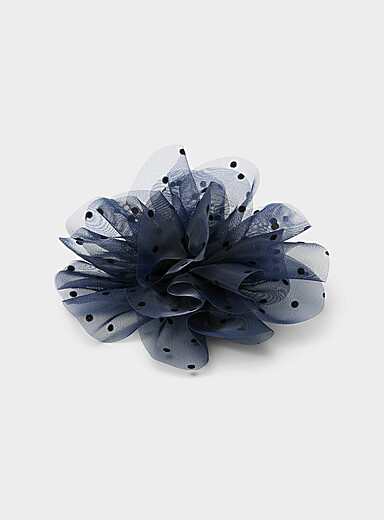 Polka dot swiss tulle XL brooch