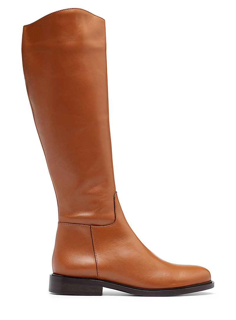 Simons Fawn Smooth leather knee-high boots for women