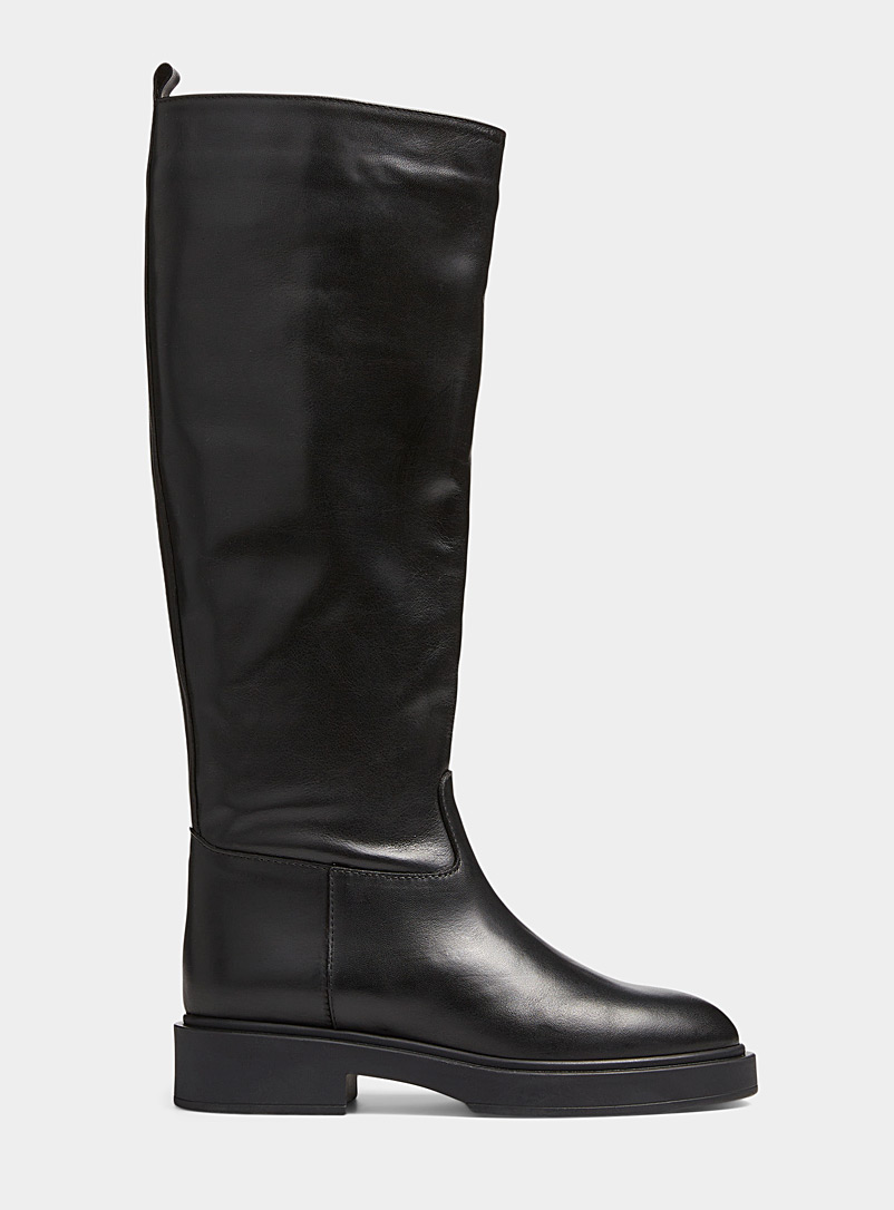 Simons Black Supple leather equestrian boots for women