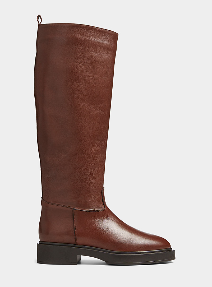 Simons Brown Supple leather riding boots for women