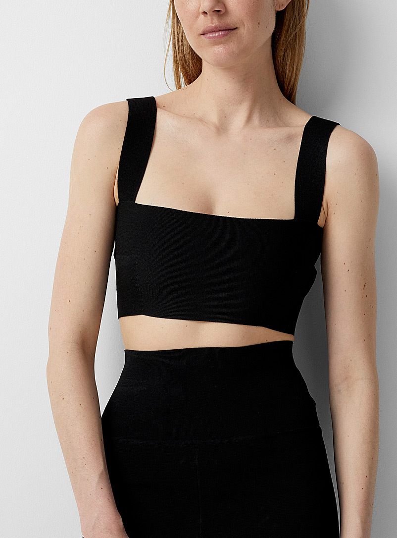 Victoria Beckham Black Tight-knit band top for women