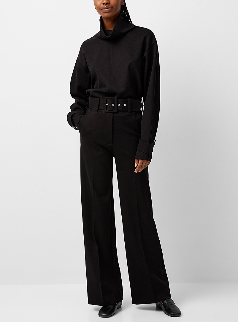 Pantalon Conique Victoria Beckham Noir - Taille 6, 100% Laine, Fermeture éclair, Neuf Sans étiquettes