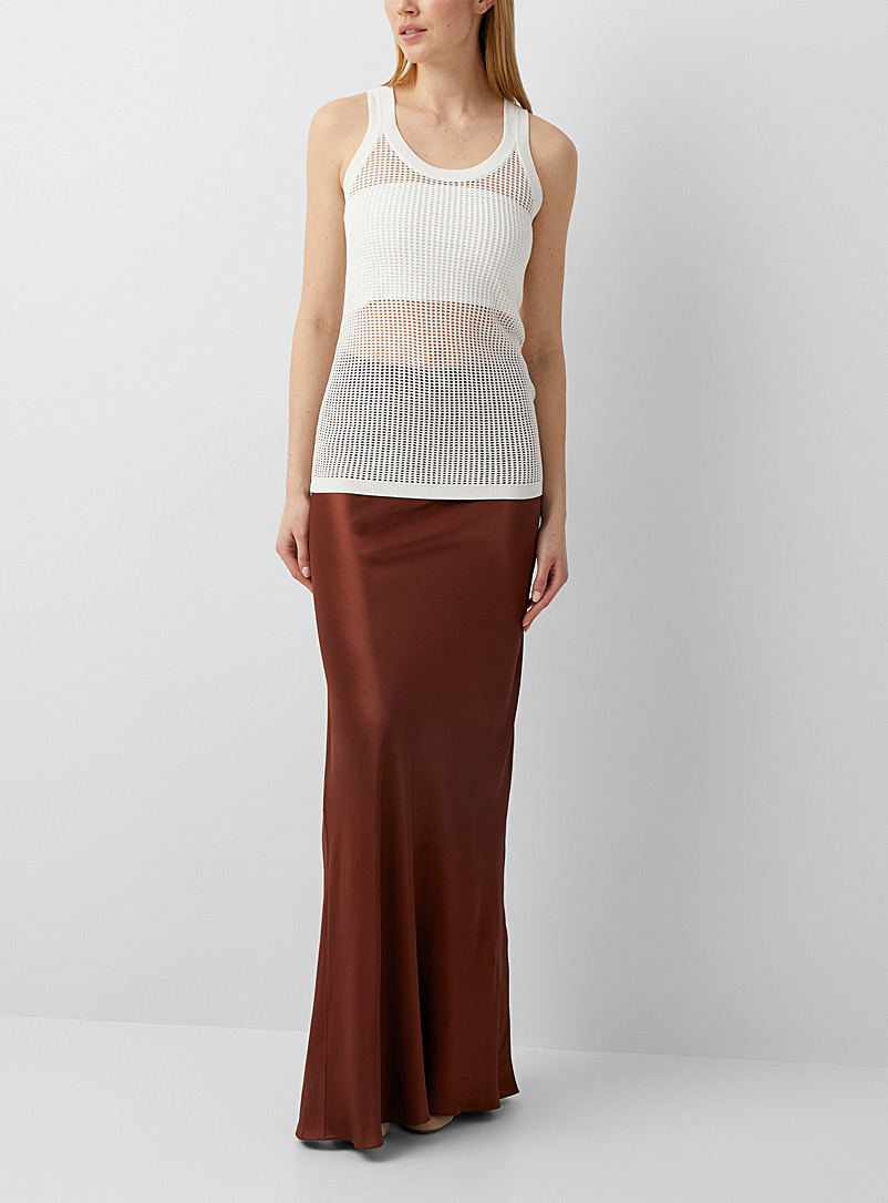 Victoria Beckham Brown Silk maxi skirt for women