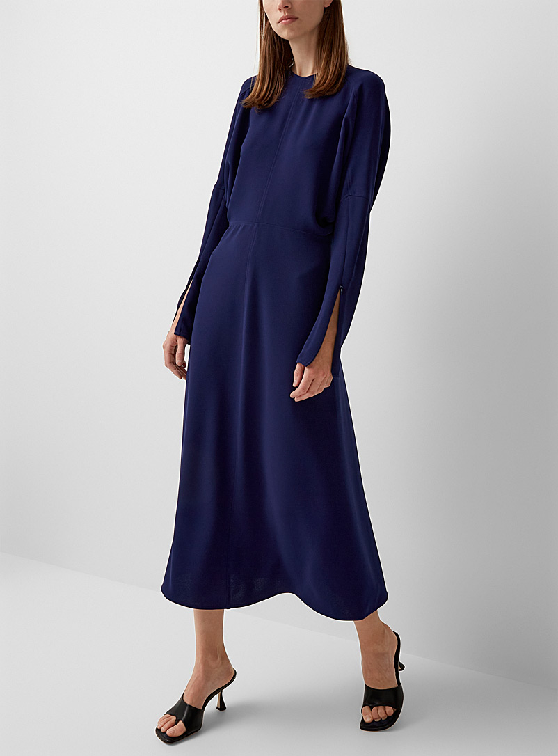 Victoria Beckham: La robe bleue manches dolman Marine pour femme