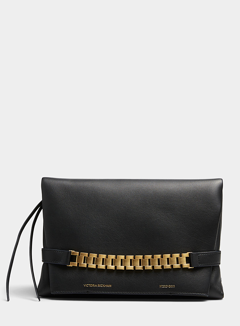 Sac Bandoulière Victoria's Secret à Chaîne Dorée Et Motif Floral Audacieux - Noir Et Rouge, Neuf Avec étiquettes
