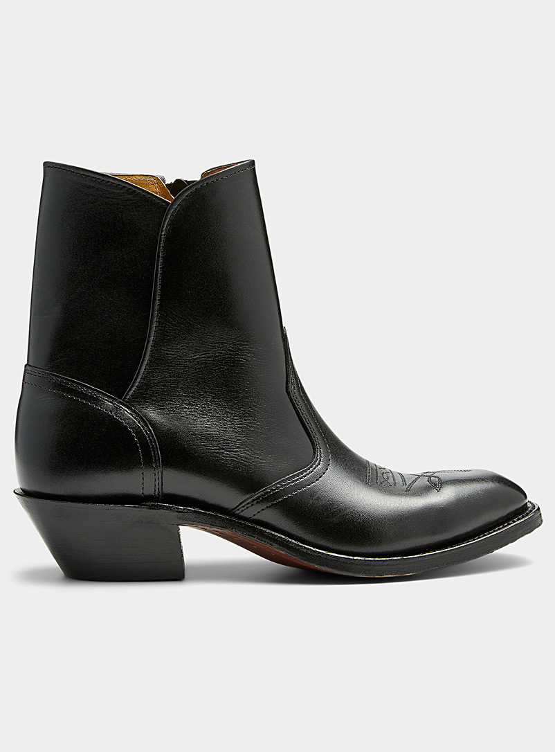 Simons x Boulet Black 1118 Western boots Men for men