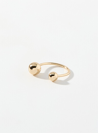 La bague ouverte sph&egrave;res