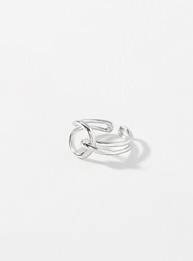 Interlaced open ring