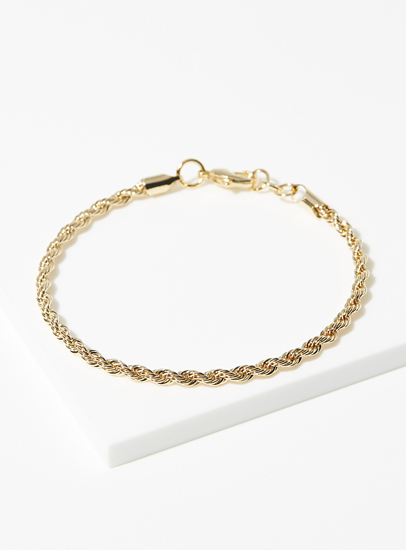 Simons: Le bracelet torsade dorée Or pour femme