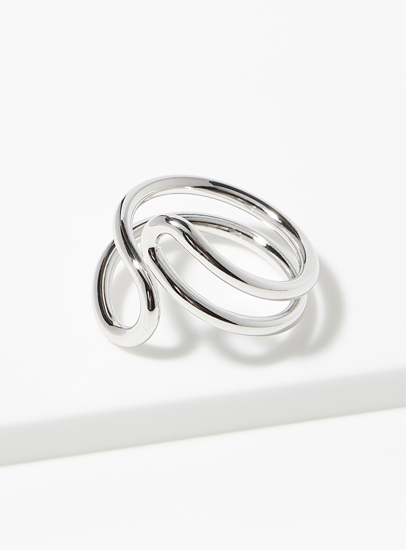 Asymmetric openwork ring product image (primary)