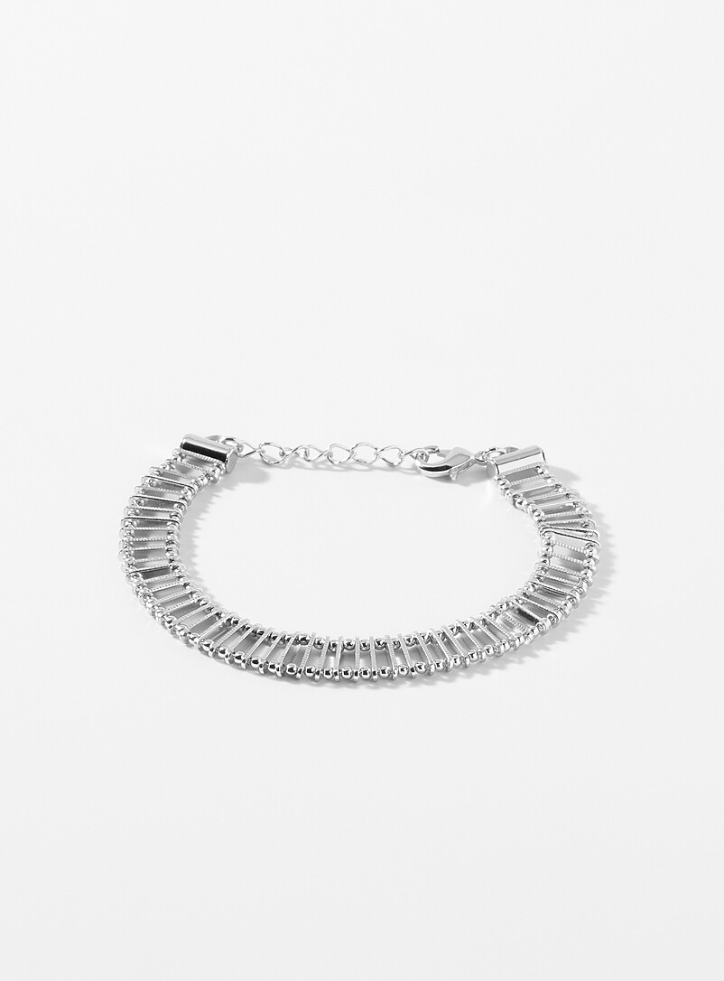 Plate and micro-bead chain bracelet product image (primary)