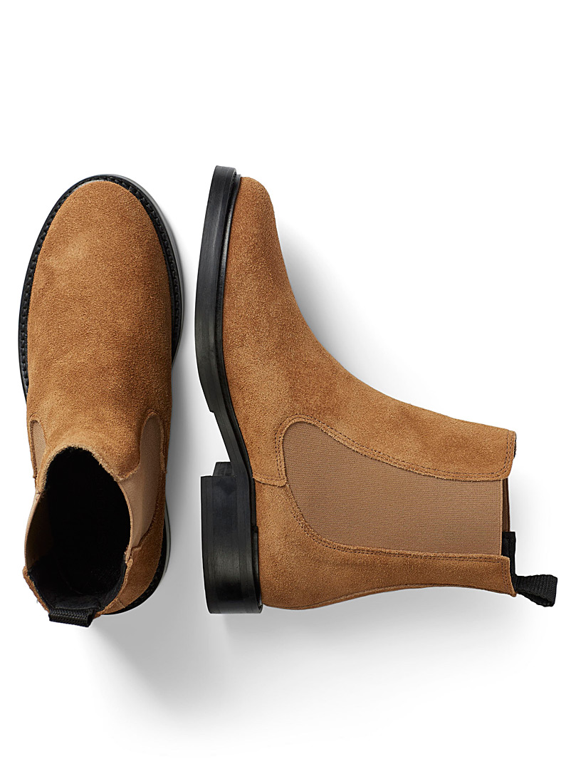flat suede chelsea boots womens