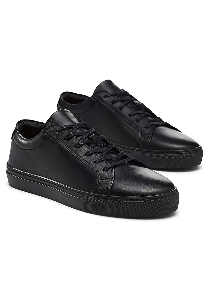 Simons: Le sneaker court minimaliste cuir Homme Blanc pour homme