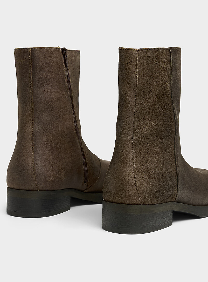 Simons: La botte Sigrid bout carr&eacute; Homme Brun pour homme