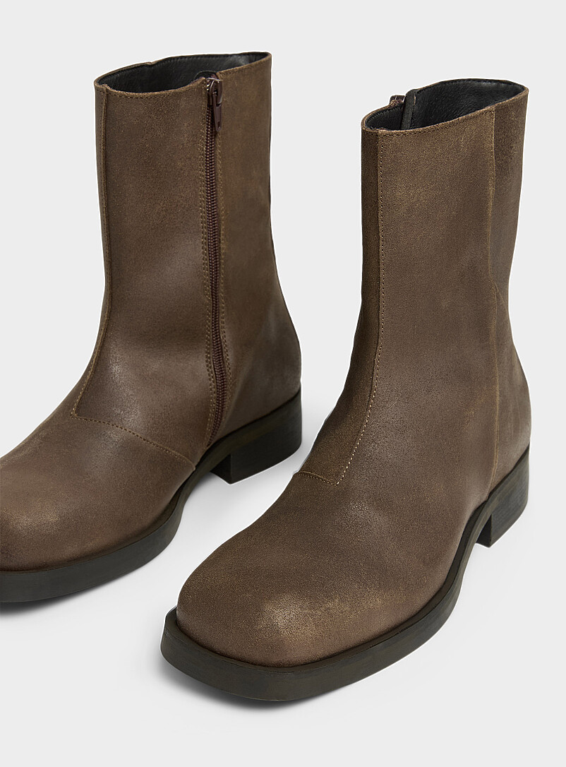 Simons: La botte Sigrid bout carr&eacute; Homme Brun pour homme