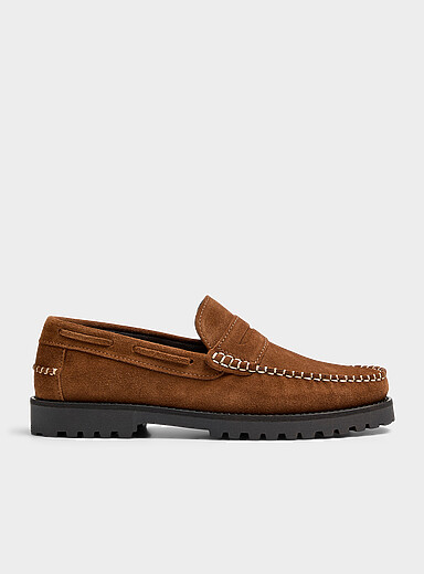 Simons Honey/Camel Notched penny loafers Men for men