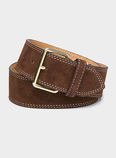 La large ceinture su&egrave;de surpiq&ucirc;res boucle rectangle