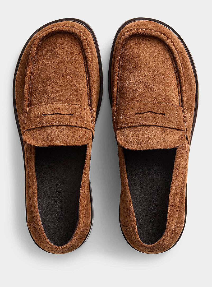 Santiago Suede Penny Loafers Men