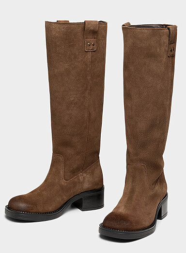 Supple suede hight boots Made in Portugal Women