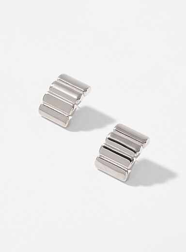 Curved rectangle earrings <b>Exclusive Simons x Twenty Compass collection</b>