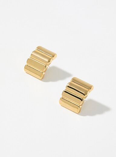 Curved rectangle earrings <b>Exclusive Simons x Twenty Compass collection</b>