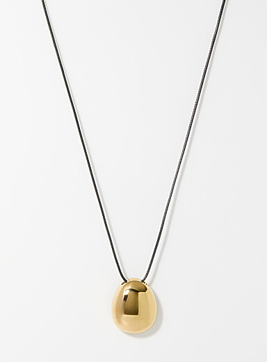 Le collier corde pendentif ovale miroitant <b>Collection exclusive Simons x Twenty Compass</b>