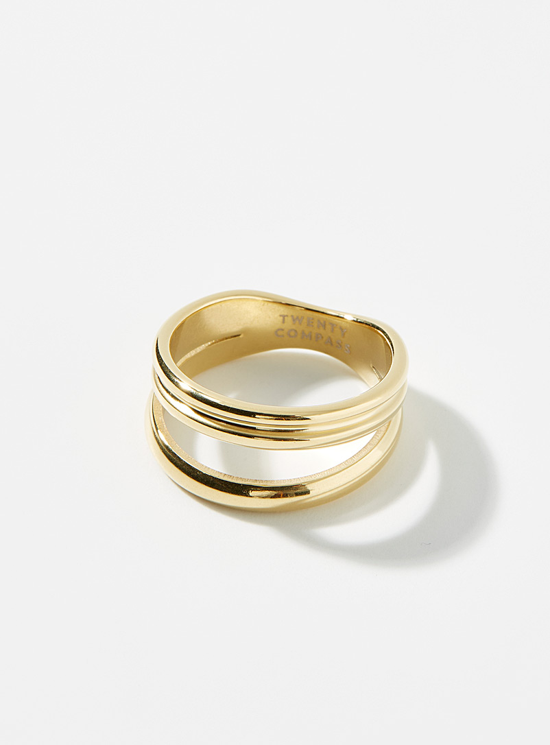 Twenty Compass x Simons Assorted Open metallic ring for women